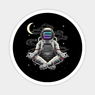 Astronaut Yoga Solana Coin To The Moon Crypto Token Cryptocurrency Wallet Birthday Gift For Men Women Kids Magnet